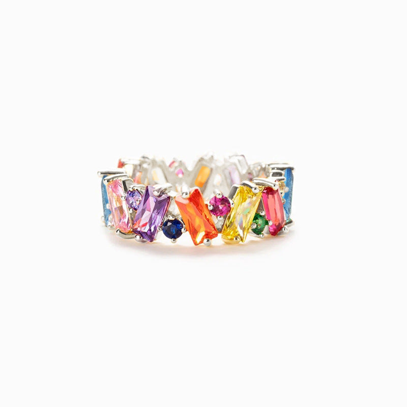 Radiant Rainbow Pride Ring – Gold & Silver Options | LGBTQ+ Equality & Love Jewelry