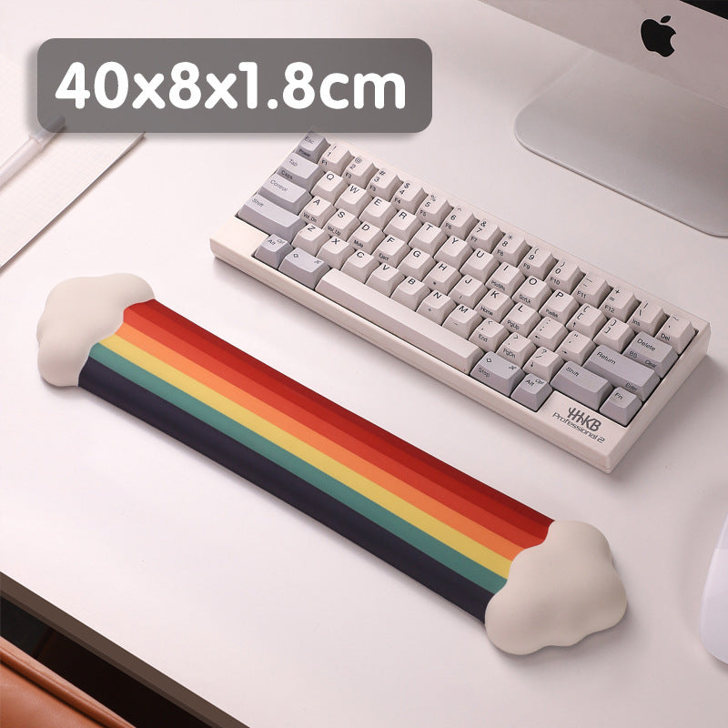 Rainbow Pride Mouse Pad & Keyboard Wrist Rest Set – Ergonomic Support for Comfortable, Colorful Work