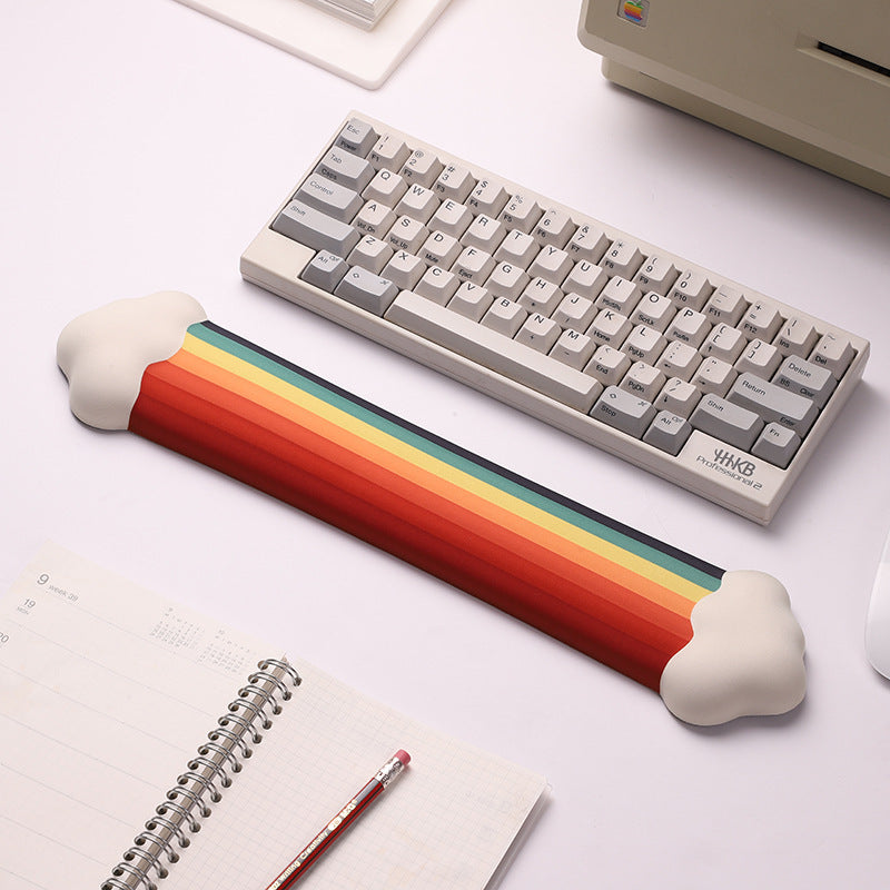 Rainbow Pride Mouse Pad & Keyboard Wrist Rest Set – Ergonomic Support for Comfortable, Colorful Work