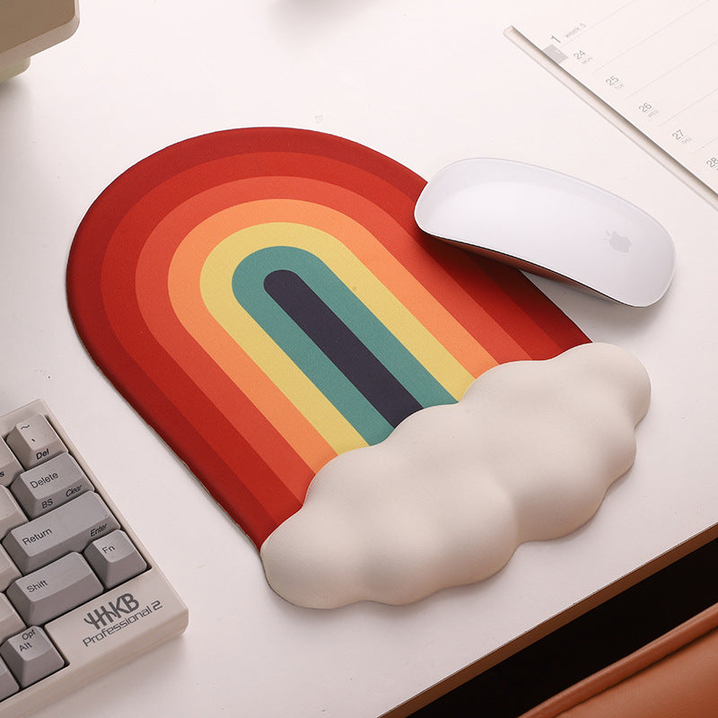 Rainbow Pride Mouse Pad & Keyboard Wrist Rest Set – Ergonomic Support for Comfortable, Colorful Work