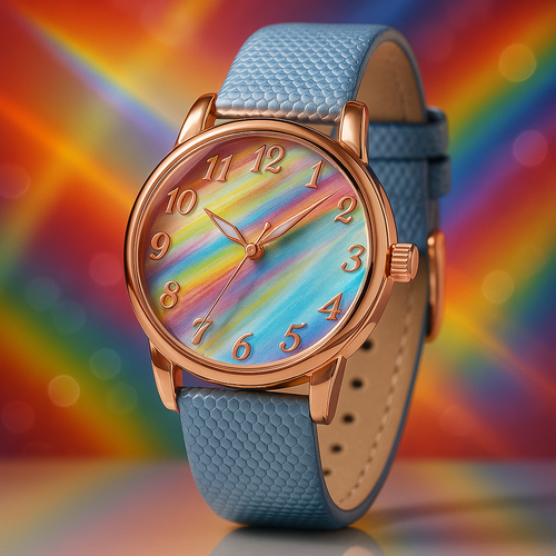 Dazzling LGBTQ+ Rainbow Watch – Pride Merch Must-Have | PrideCreated Exclusive Timepiece for Queer Joy & Bold Self-Expression ⏰✨