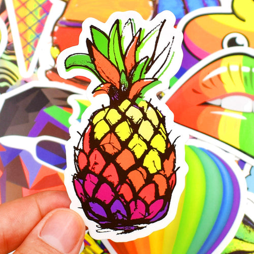 50 Pride Rainbow Stickers – LGBTQ+ Flag Decals for Self-Expression, Equality, and Love