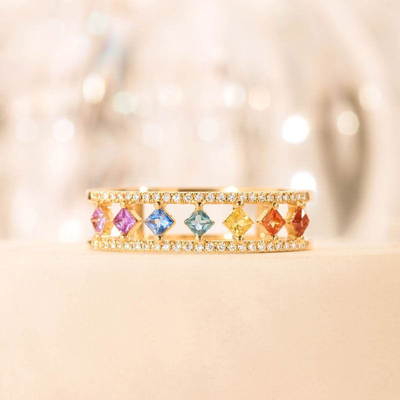 Dazzle With Pride: LGBTQ+ Rainbow Ring – Stunning Pride Merch for Bold, Beautiful Souls ️‍✨