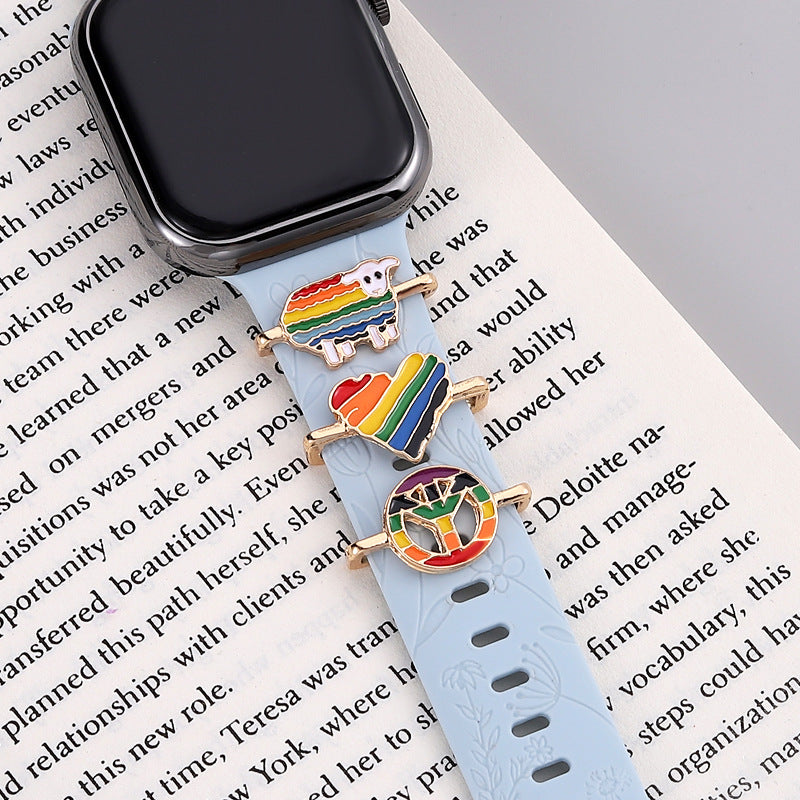 ✨ Pride Watch Band Charms – LGBTQ+ Rainbow Pins for Apple Watch & Smartwatches | Celebrate Love with Colorful Pride Merch