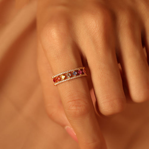 Dazzle With Pride: LGBTQ+ Rainbow Ring – Stunning Pride Merch for Bold, Beautiful Souls ️‍✨