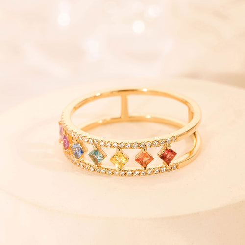 Dazzle With Pride: LGBTQ+ Rainbow Ring – Stunning Pride Merch for Bold, Beautiful Souls ️‍✨