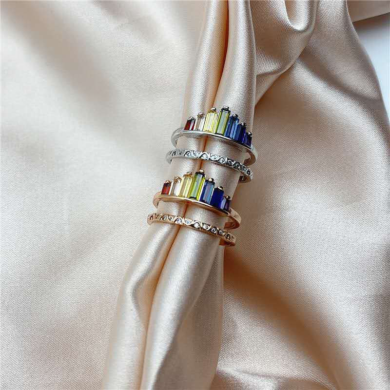 Radiant Pride Tiara Crown Ring – Rainbow Gem LGBTQ+ Jewelry for Your Queen – (One Size Fits All)