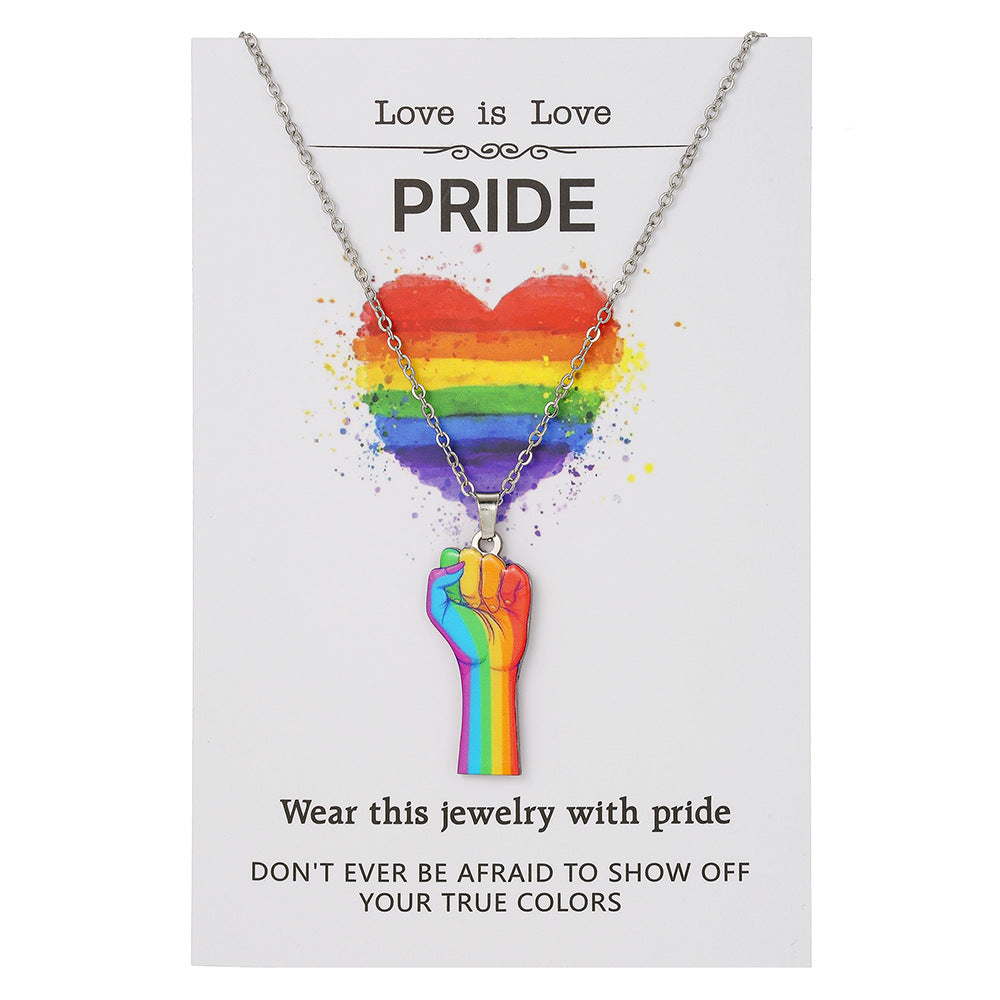 Love Is Love Pride Necklace Collection – Rainbow Pendant Jewelry for LGBTQ+ Unity & Equality