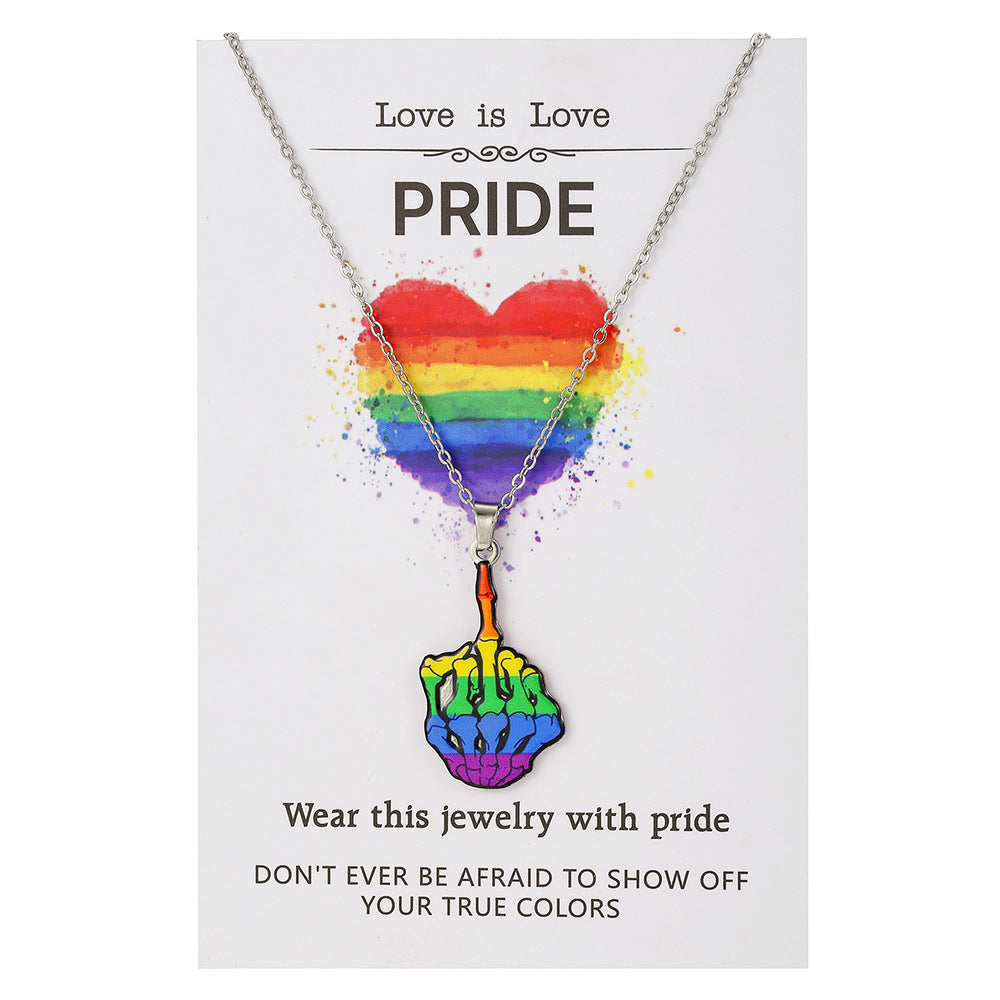 Love Is Love Pride Necklace Collection – Rainbow Pendant Jewelry for LGBTQ+ Unity & Equality