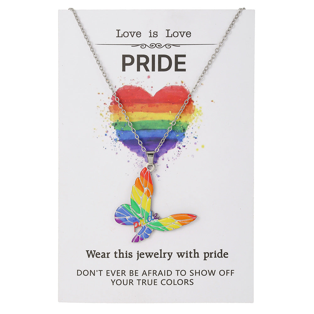 Love Is Love Pride Necklace Collection – Rainbow Pendant Jewelry for LGBTQ+ Unity & Equality