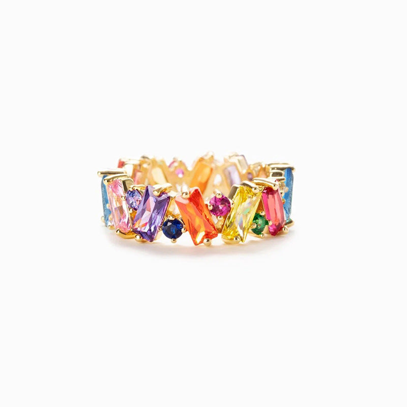Radiant Rainbow Pride Ring – Gold & Silver Options | LGBTQ+ Equality & Love Jewelry
