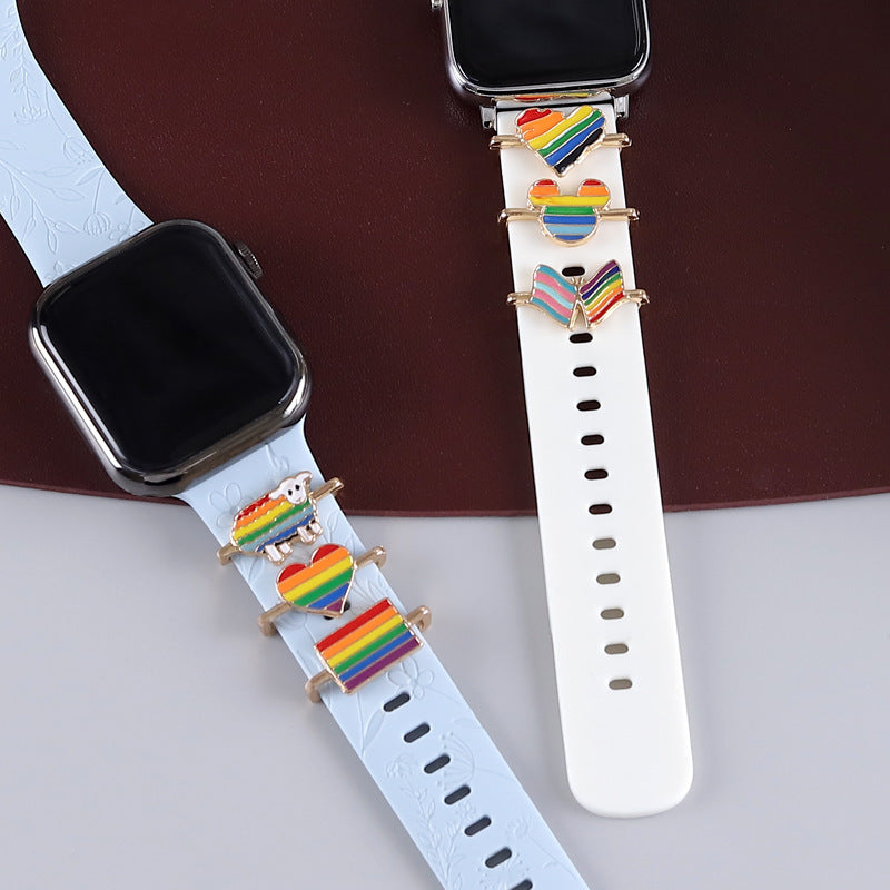✨ Pride Watch Band Charms – LGBTQ+ Rainbow Pins for Apple Watch & Smartwatches | Celebrate Love with Colorful Pride Merch